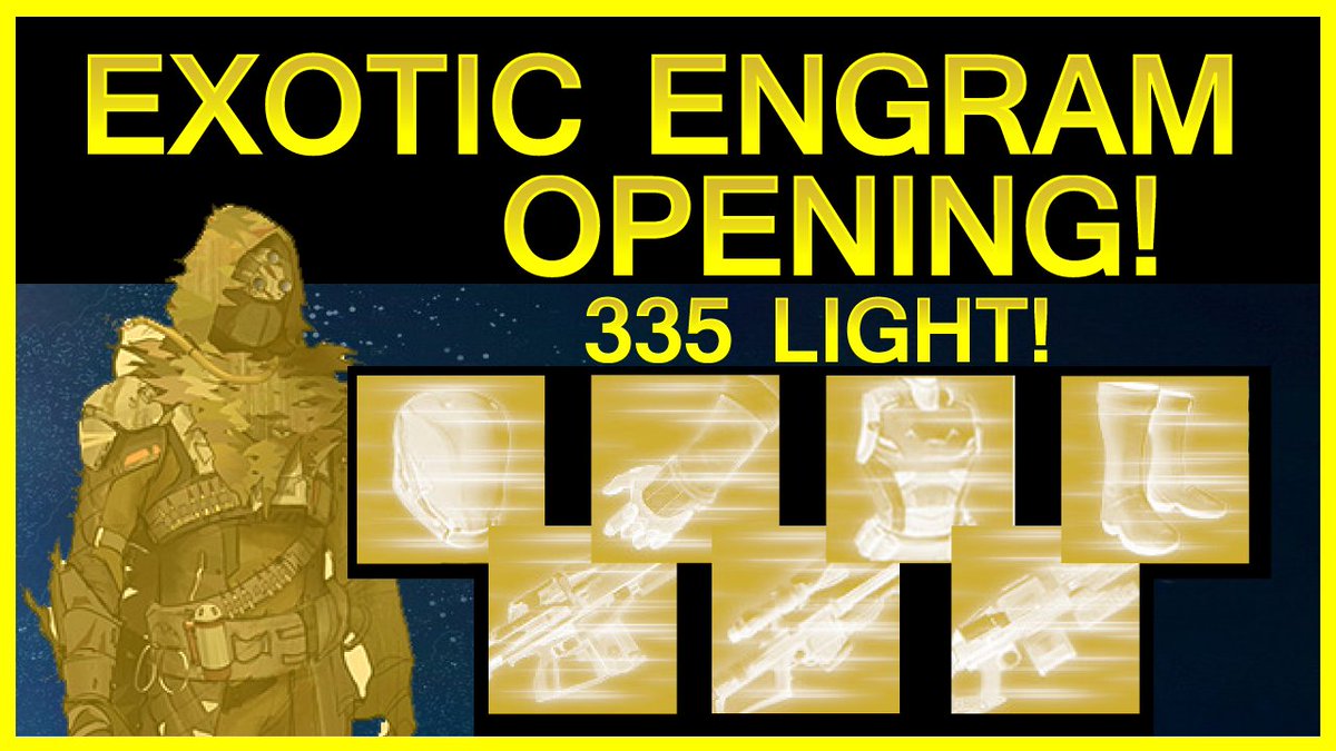 TD3BUF's tweet photo. Destiny Exotic Engram Opening! 335 Light! https://t.co/EYd7BQhMCe #Destiny #DestinyTheGame #Exoticengrams #Exotics https://t.co/bga9N87Ddj