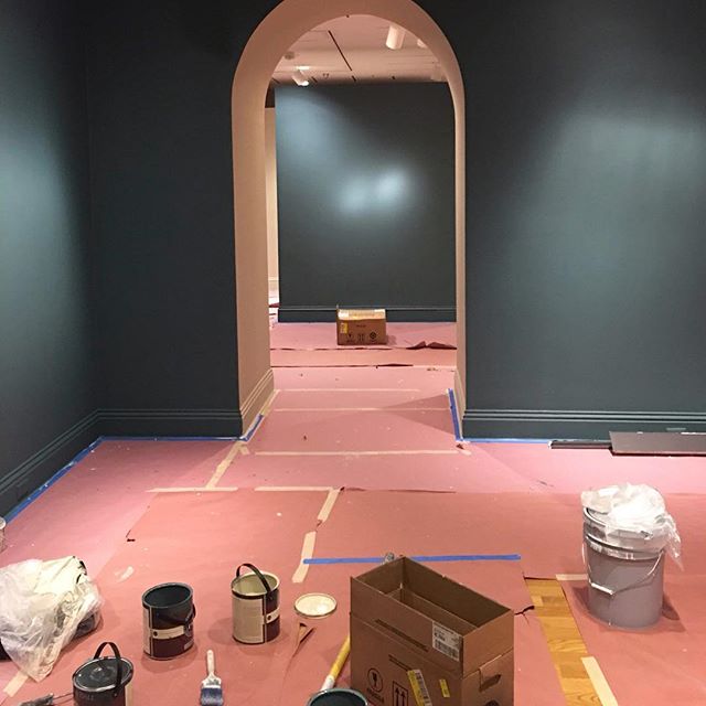 PhillipsMuseum's tweet photo. Sneak peek: obsessed with Inchyra Blue, one of the  #ChaseatPhillips wall colors from @FarrowandBall (opens June 4!) https://t.co/sXM9AMCSSa