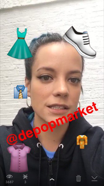 lilyallen's tweet photo. Today I'm taking over @depop snapchat, selling clothes for @paladin @helpfefugees and @HMRC 😂 https://t.co/6SN1cEIRlG