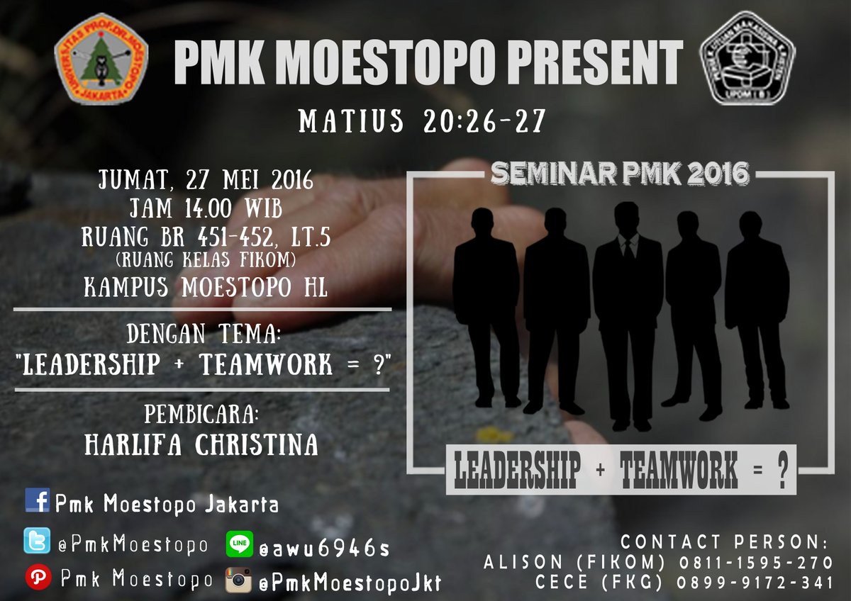 Jangan lupa hadiri seminar PMK yang ke-3!
Kedatangan teman2 sangat ditunggu lho, God bless you 😄😄