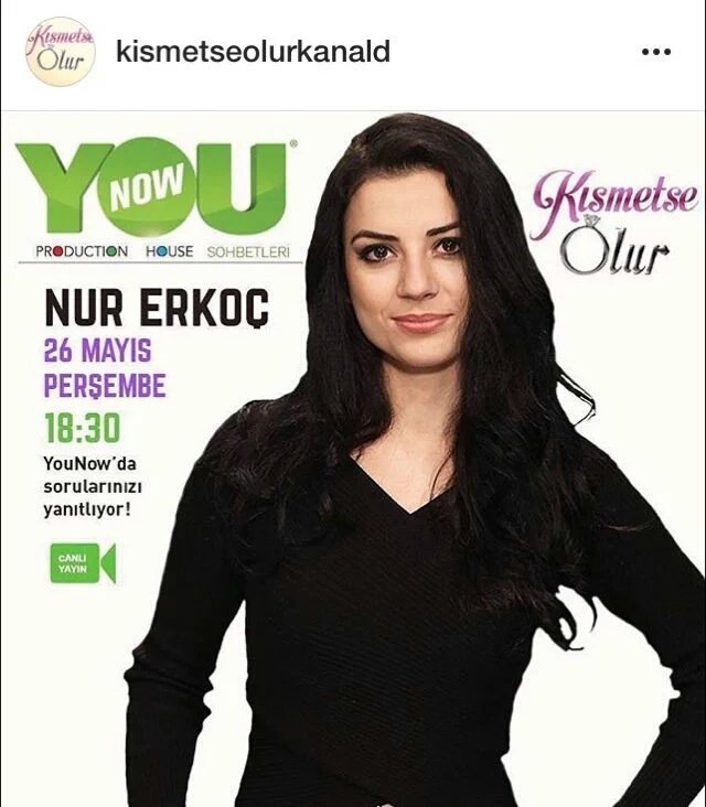 NEFC hazırlanın simdiden , You Now'u indirmeyen kalmasın. Perşembe 18:30 'da Nurumuzu izleyeceğiz. #kısmetseolur