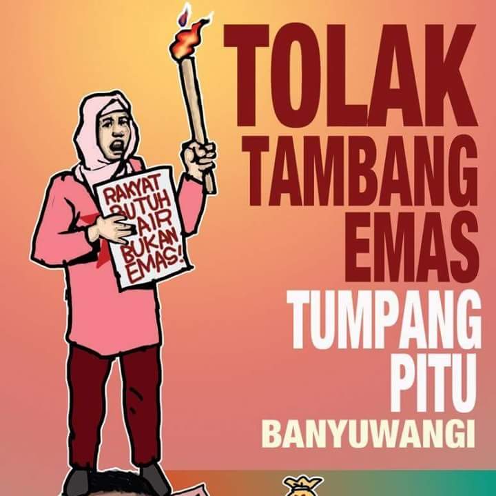 #TolakTambangEmas Tumpang Pitu, Banguwangi. Rakyat butuh air, bkn emas