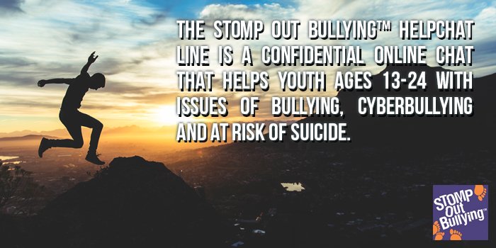 STOMPOutBullyng's tweet image. Sometimes, the bravest thing you can do is ask for help. #STOMPOutBullying #HelpChat: bit.ly/1KggMQh