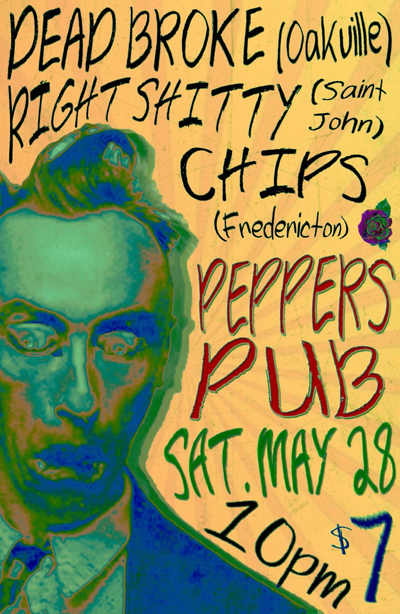 pepperspub_sj's tweet photo. SAT MAY 28 at Peppers: #RightShitty @Deadbrokeband #CHIPS $7/11pm @BackstreetSJ @local1073fm @LABinteractive_ https://t.co/ee701bGvmY