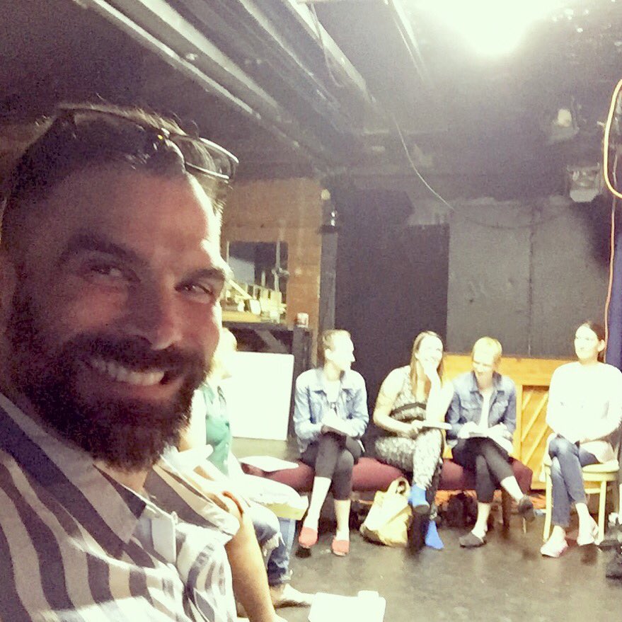 ChrisJBick's tweet photo. Day 1 of Oklahoma Rehearsals. Guess who's playing the Persian peddler, Ali Hakim? 👳🏽 #musicaltheatre #persiangoodbye https://t.co/ppJcRCCiPX