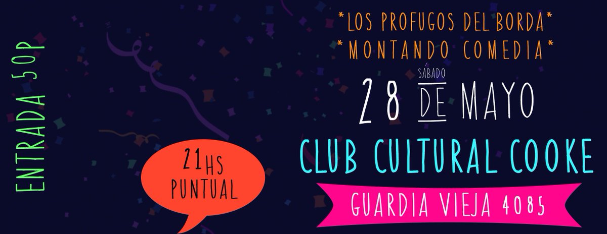 Profugos_Borda's tweet photo. Este sábado volvemos de fiesta en almagro! Acordate 21hs puntual, no te pierdas este fiestón y #MandaleBombo ! https://t.co/gRJwe69pyD