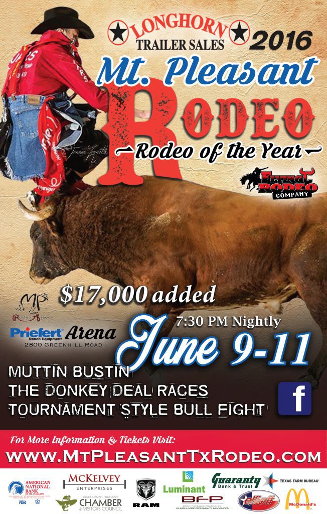 MPTXChamber's tweet photo. Mount Pleasant Rodeo Dates Set https://t.co/RgXLnEI33h https://t.co/rLEljKEMPY