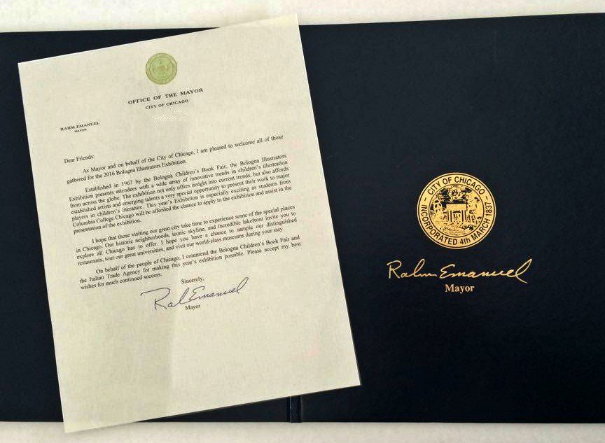 #RahmEmanuel, #Mayor of #Chicago, to #Bologna Children's #BookFair #BCBF16 Thank you, Mayor! bolognachildrensbookfair.com/media-room/new…