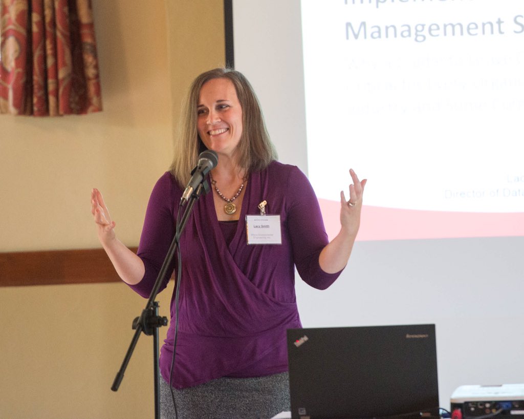 ICENVDM's tweet photo. Lacey Smith of Wilcox Environmental presenting at #ICEDM https://t.co/cRB4zOEzRi