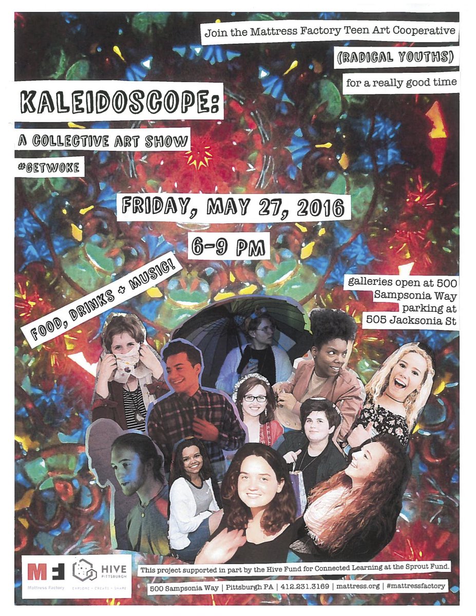 learnpgh's tweet image. What happens when teens take over @MattressFactory? Find out at Kaleidoscope on Friday facebook.com/events/1601453…