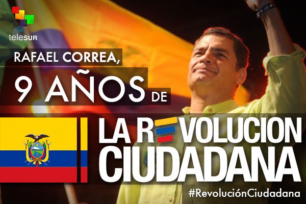 teleSURtv's tweet photo. .@MashiRafael ha sido reelegido por el pueblo de #Ecuador tres veces desde el 2006 https://t.co/SS4BCxh7KC https://t.co/yQTTx7lLjD