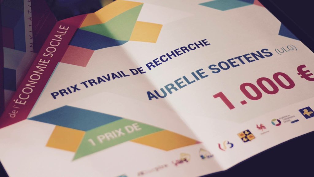 Félicitations à Aurélie Soetens, Alumni et doctorante <a href="/HECLiege/">HEC Liège</a> &gt; Prix travail de Recherche #economiesociale