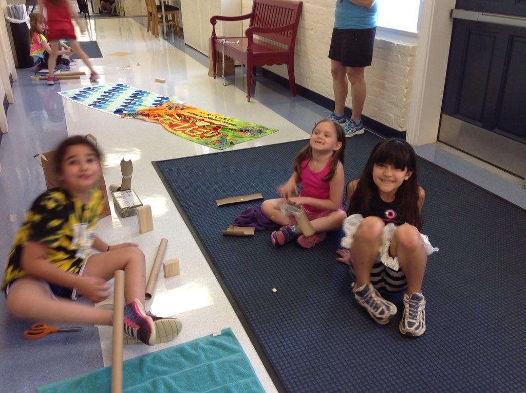 2ndgradekramer's tweet photo. First graders working with second graders today with ramps and marbles. #2k106 @MLCmath @MrsBFirstGrade https://t.co/m1tcPGMzPf