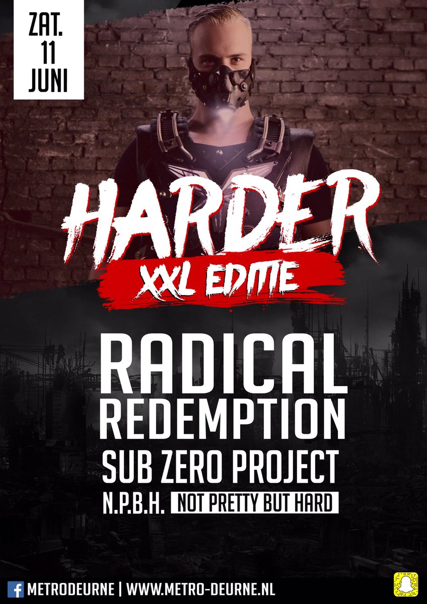 MASSIVE! <a href="/RdclRedemption/">RADICAL REDEMPTION</a> &amp; Sub Zero Project 11 juni in @metrodeurne 👊🏼🔥