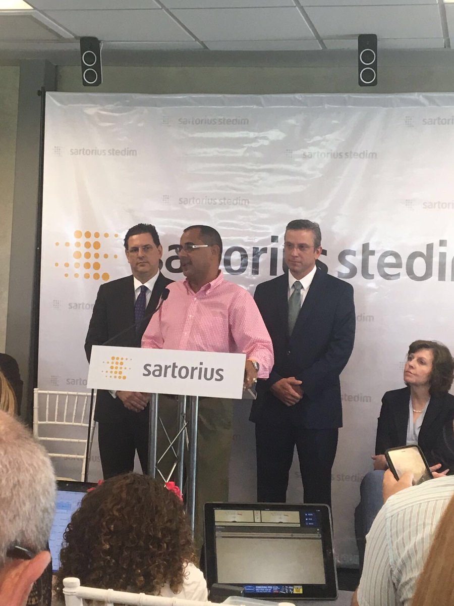 NazarioAbel's tweet photo. Para mi es un placer poder presenciar la expansión de la empresa Sartorius Stedim en Yauco, creando 350 empleos. https://t.co/CyC4iW90Hm