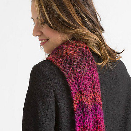 CEYarns's tweet photo. Crochet in today's Web-Letter: the 'Mesh Chevron Scarf &amp; Cowl' in our self-striping Camelot. https://t.co/3vFEKAcBm6 https://t.co/pmMLplzIyR