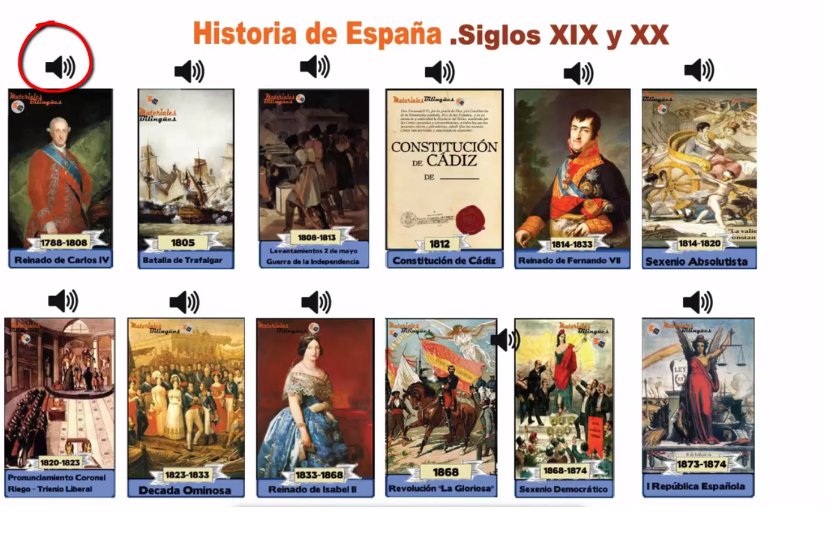 MaterBilingues's tweet photo. Esquema interactivo Hª España con audio de alumnos/as. 
https://t.co/IUD6PMxBDb

https://t.co/40td96VfmE https://t.co/LR0PobVIVQ