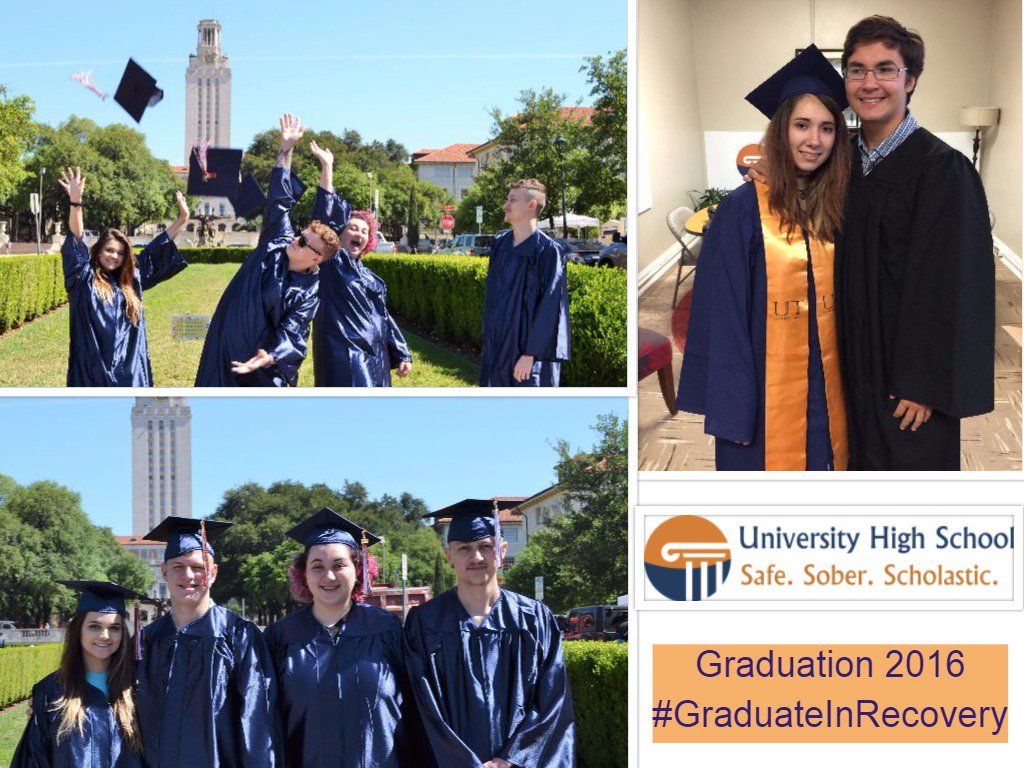 ARS_recovery's tweet photo. Check out some pictures of this year's University HS graduates in Austin! #GraduateInRecovery https://t.co/YZa2QlTnbl