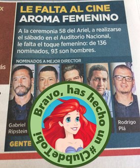 ClubTobiMX's tweet photo. Pues no sabemos si le falta "aroma femenino" (?!) pero mayor participación de mujeres, sí @Reforma (vía @sonyacrown) https://t.co/CQEiNYUeZl
