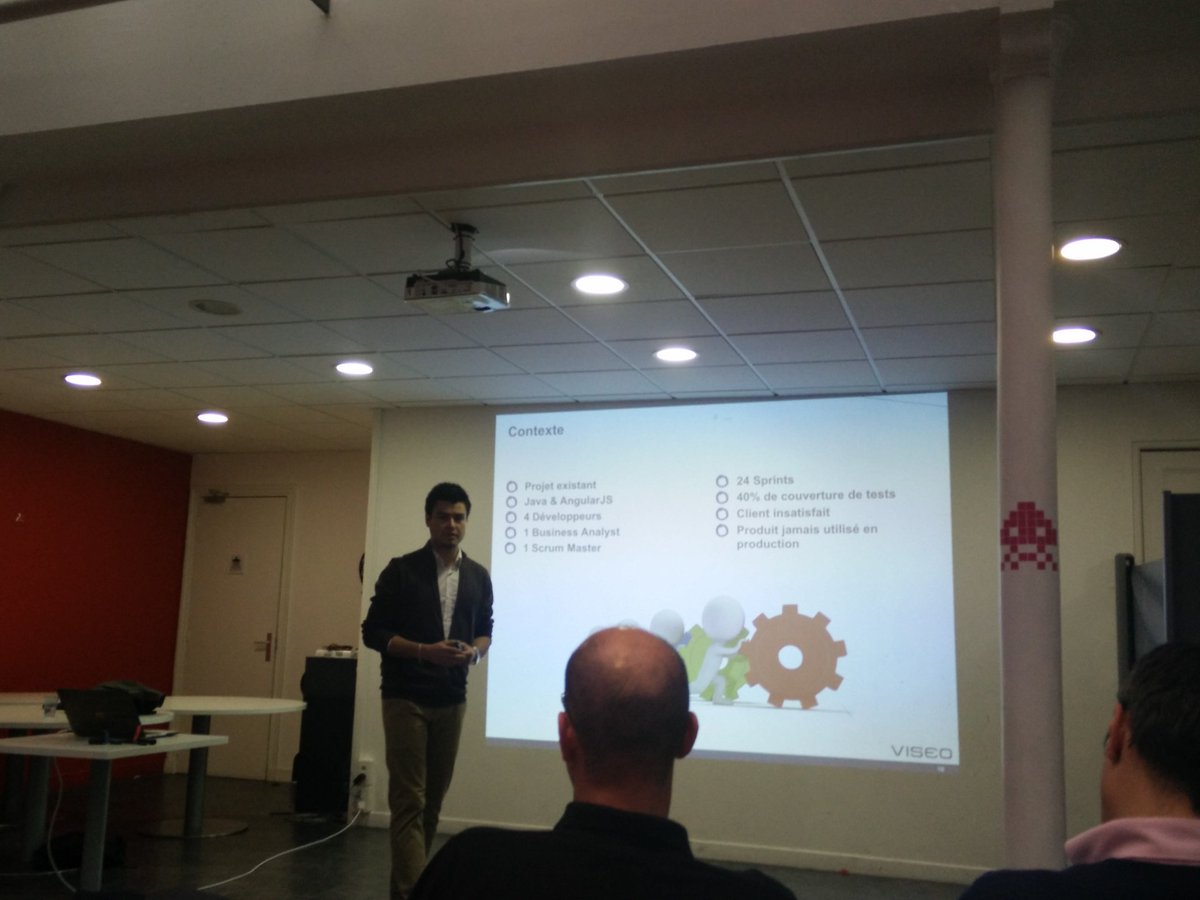 esiber's tweet image. On attaque le retour d&apos;expérience sur la mise en place de #bdd #cucumber à #AgileTestingParis