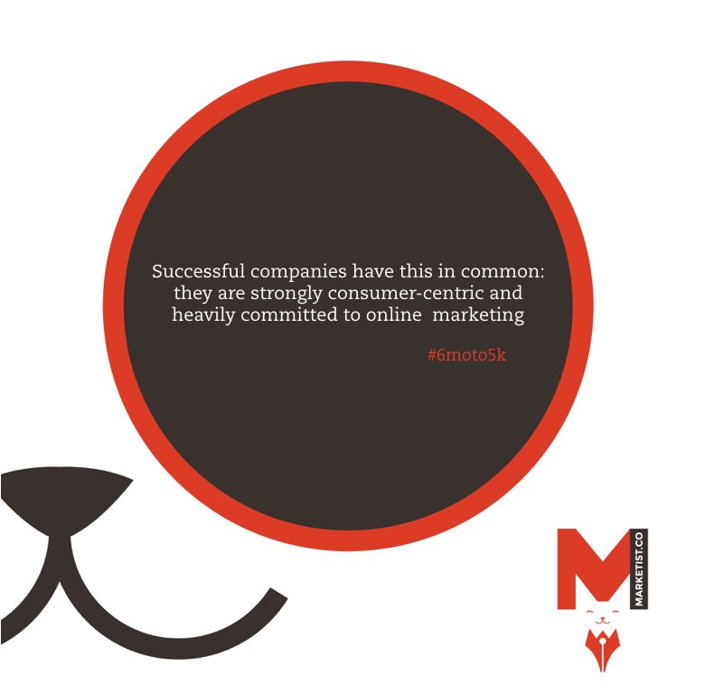 Marketistco's tweet photo. Want to be successful today? Act consumer-centric and commit to online marketing. #6moto5k #growthhacking #marketing https://t.co/oK9BZAzDip