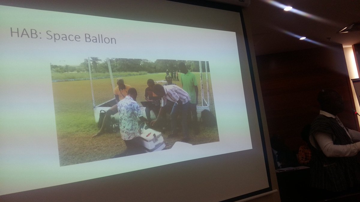 Abocco's tweet photo. Via the #CreativityGroup, as #KNUST students, we launched a space balloon in #Ghana- @JorgeAppiah @ #VAHC16 https://t.co/CLs6Jzjvpd