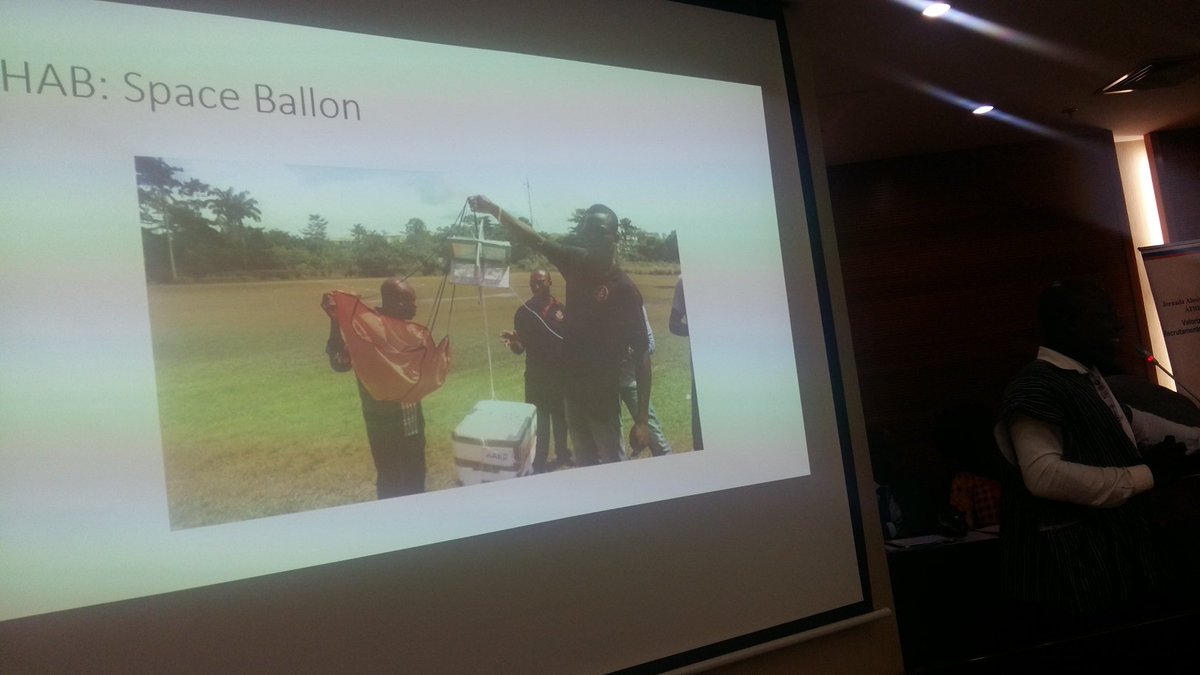 Abocco's tweet photo. Via the #CreativityGroup, as #KNUST students, we launched a space balloon in #Ghana- @JorgeAppiah @ #VAHC16 https://t.co/CLs6Jzjvpd