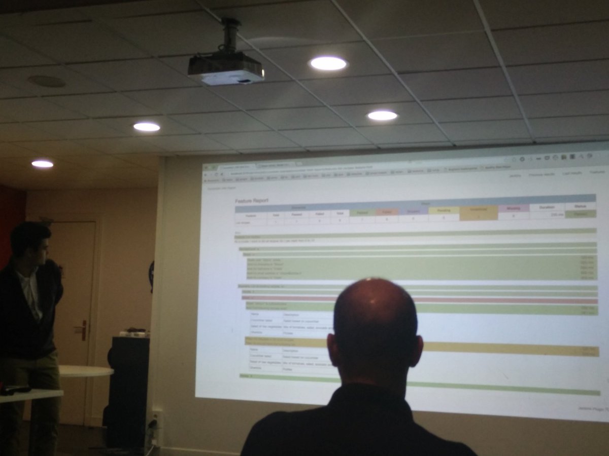esiber's tweet image. Un petit bonus avec la présentation du plugin #cucumber #jenkins #AgileTestingParis