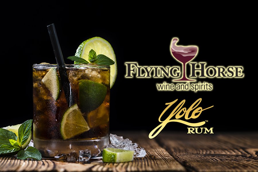 YoloRum's tweet photo. Pick up your bottle of award winning #YoloRum in #ColoradoSprings at @FlyingHorseWS for Tuesday night cocktails. https://t.co/dZmRi35WtT