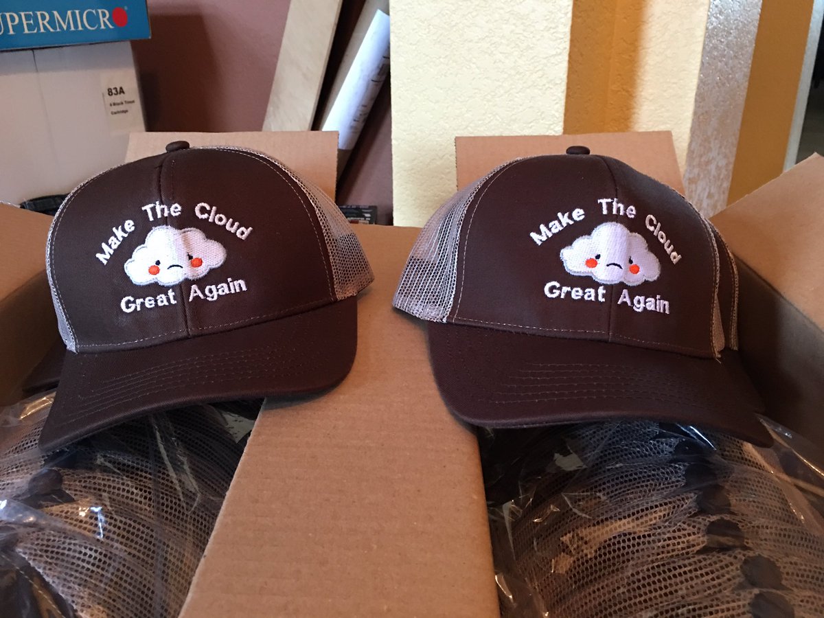 cody_bunch's tweet photo. So.Many.Hats. #MakeCloudGreatAgain https://t.co/jD20UphmiA