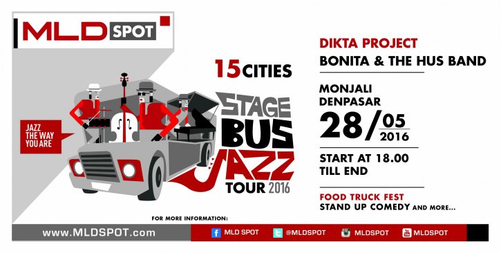 Adhemay's tweet photo. STAGE BUS JAZZ TOUR 2016  - @monjalibali 
@diktaproject &amp; @bnthb #stagebusjazztour2016 https://t.co/8tYH7blues
