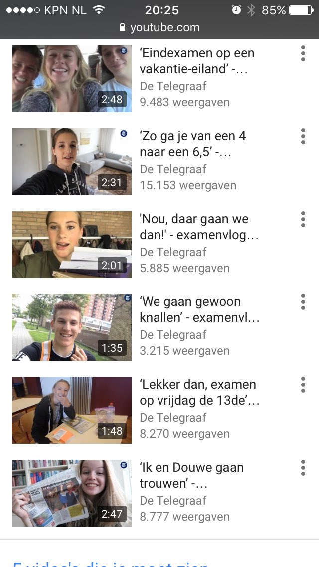 ariannemantel's tweet photo. Onze examenvloggers houden jullie op de hoogte ! Om 21 uur Jaimy Regterink over biologie vmbo op YouTube @telegraaf https://t.co/s5JUwiC9kj