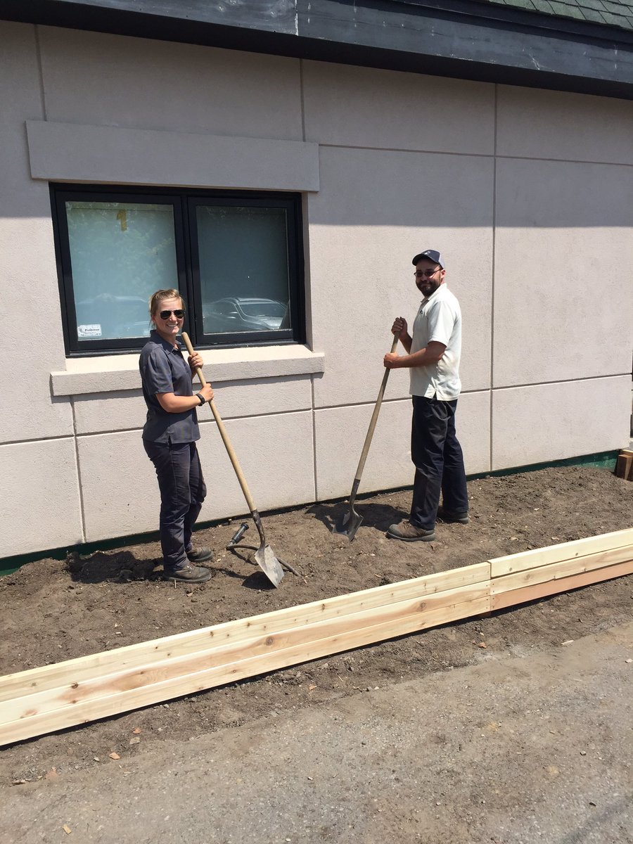 Nikki and Dan creating <a href="/RideauViewGolf/">Rideau View Golf</a> new vegetable garden for chef Stephanie #freshveggies #freshherbs