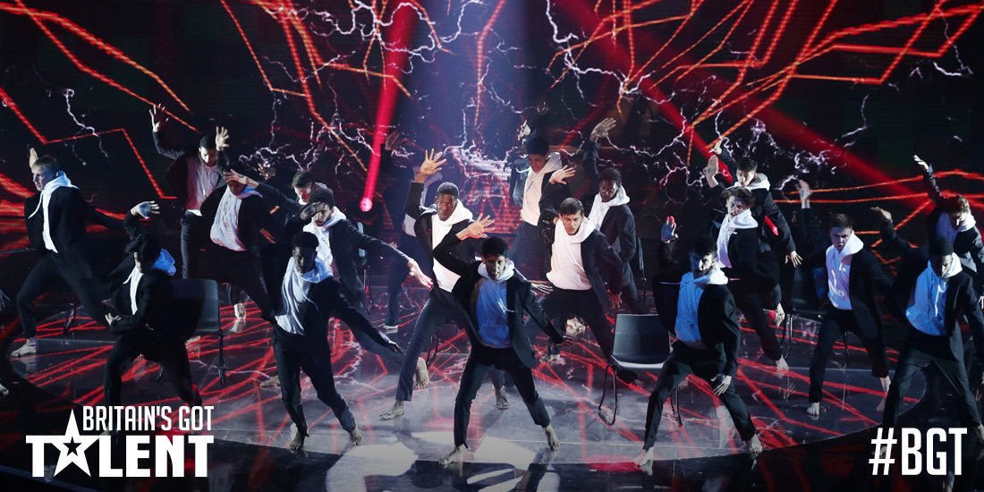 BGT's tweet photo. They didn't put a foot wrong, which is pretty impressive as they have 42 feet. 👏🏾 #KhronosAgoria #BGT https://t.co/MbJeJiMR8p