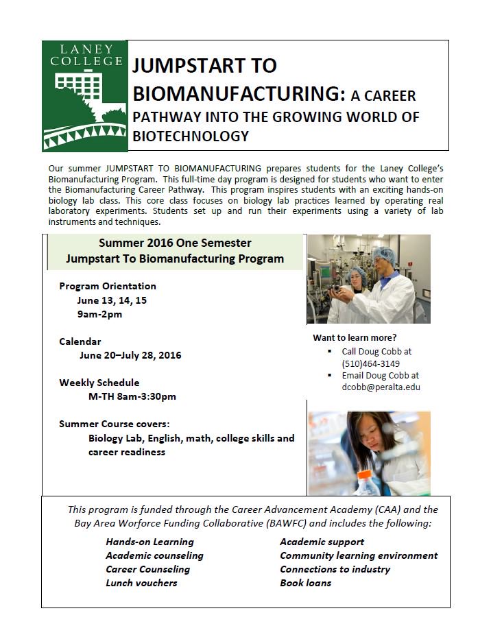 oakland_pic's tweet photo. High school students! @Laney_College has summer classes available: biomanufacturing, culinary arts, skilled trades https://t.co/gHit24Pdtu
