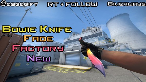 • ¡Bowie | FADE FACTORY NEW! •

• ¡RT + FOLLOW TO ENTER! •

• #CSGO #CSGOgiveaway #CSGOGIFT #CSGOTrade #CSGOSkins •