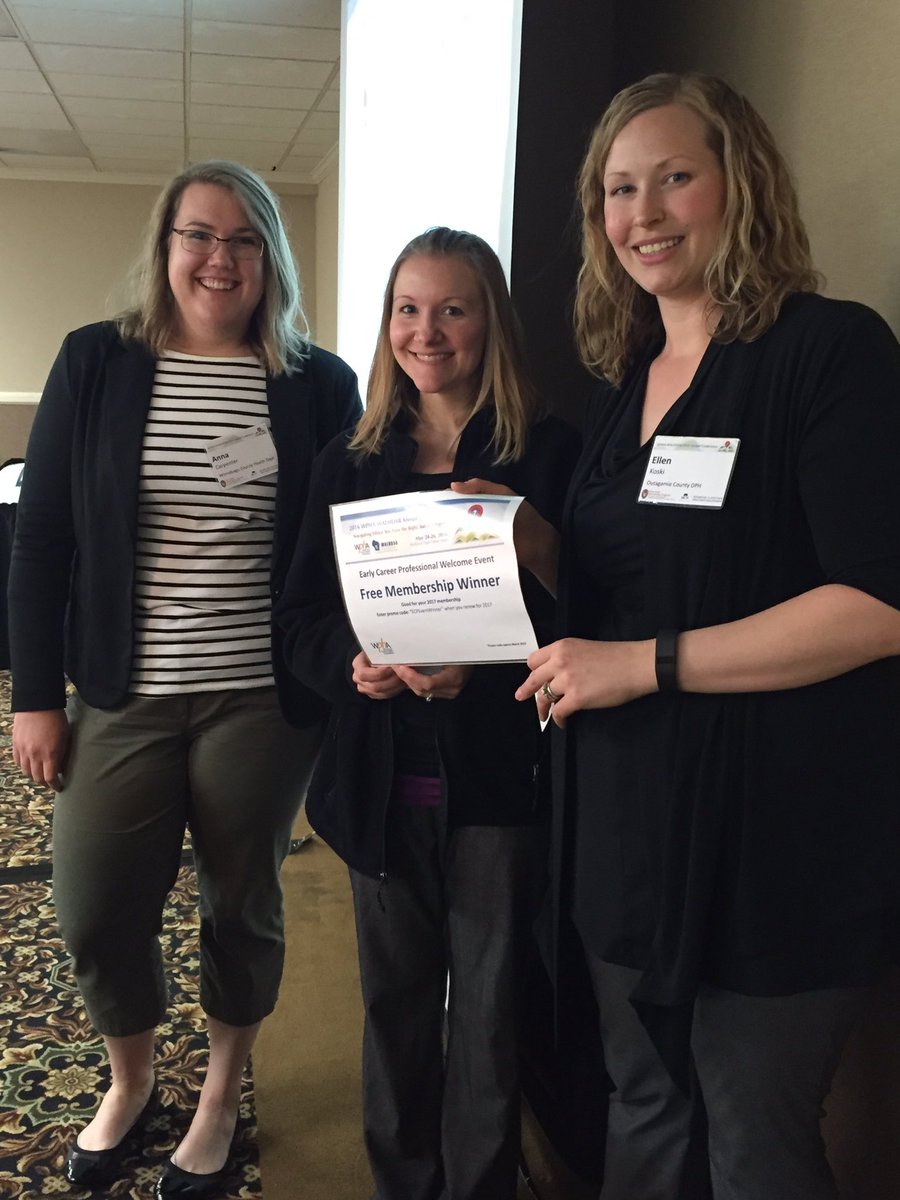 WIPublicHealth's tweet photo. We raffled off one free 2017 membership during the early career event! Congrats to our winner! #navigatingethics16 https://t.co/aJCS8KWNjJ