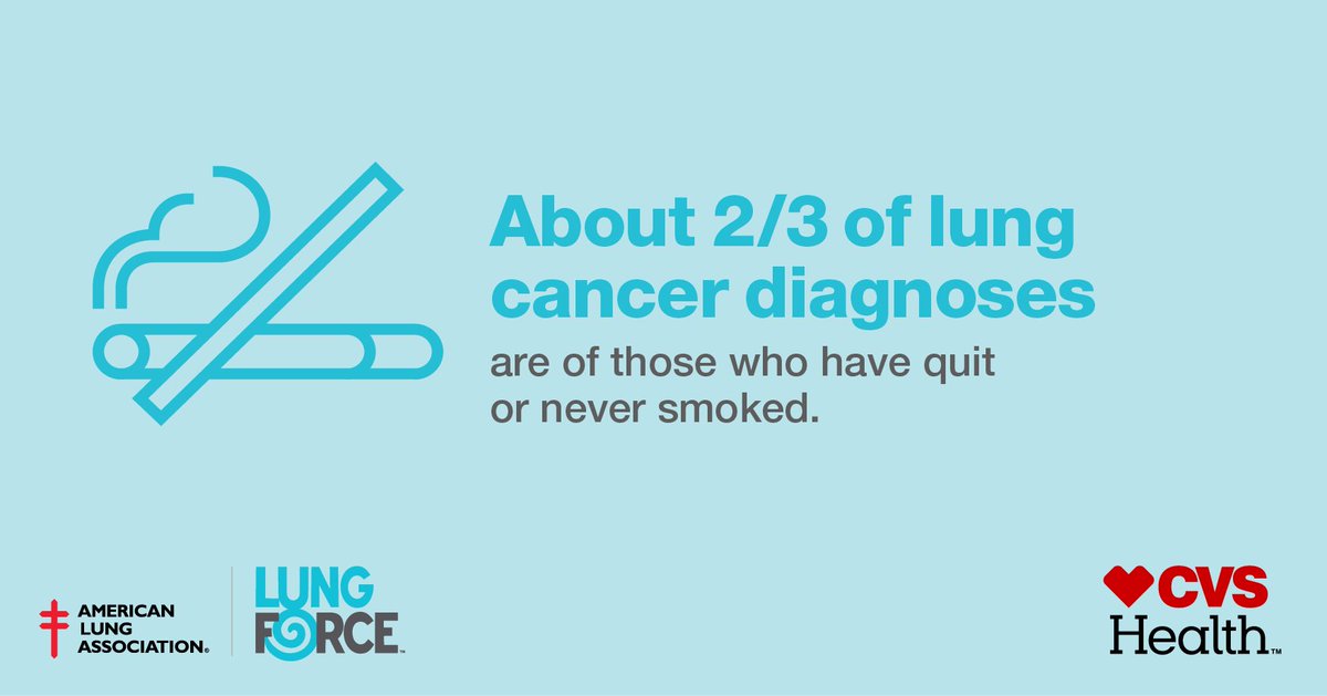 CVSHealth's tweet photo. A fact that many don’t know. Help raise awareness #LungCancer  by donating at @CVS_extra stores before 6/11! https://t.co/qGP3ikTH3z