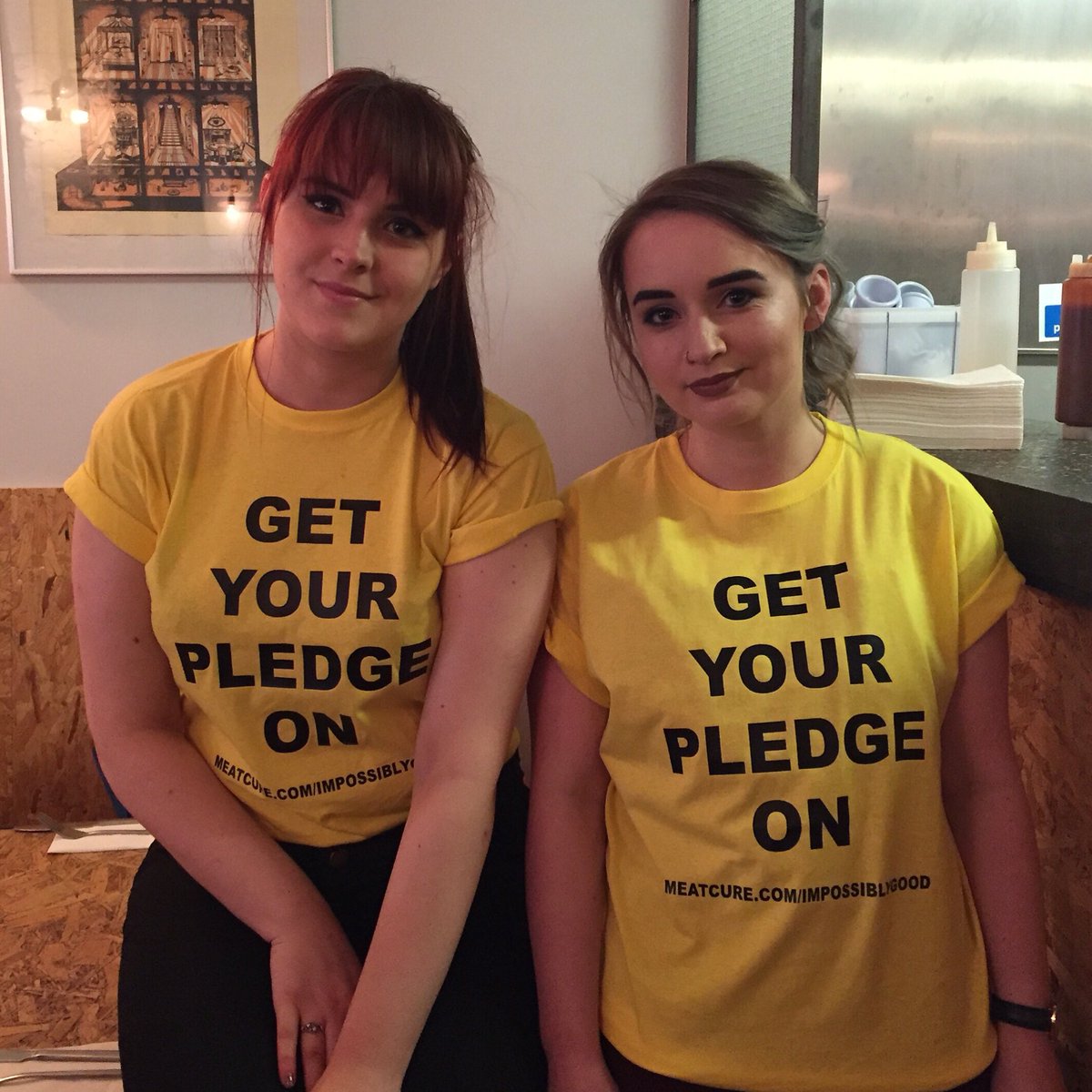 meatcure's tweet photo. The girls rocking the merch! #getyourpledgeon https://t.co/RH1RxWBYnj https://t.co/JzlaqjOlFw