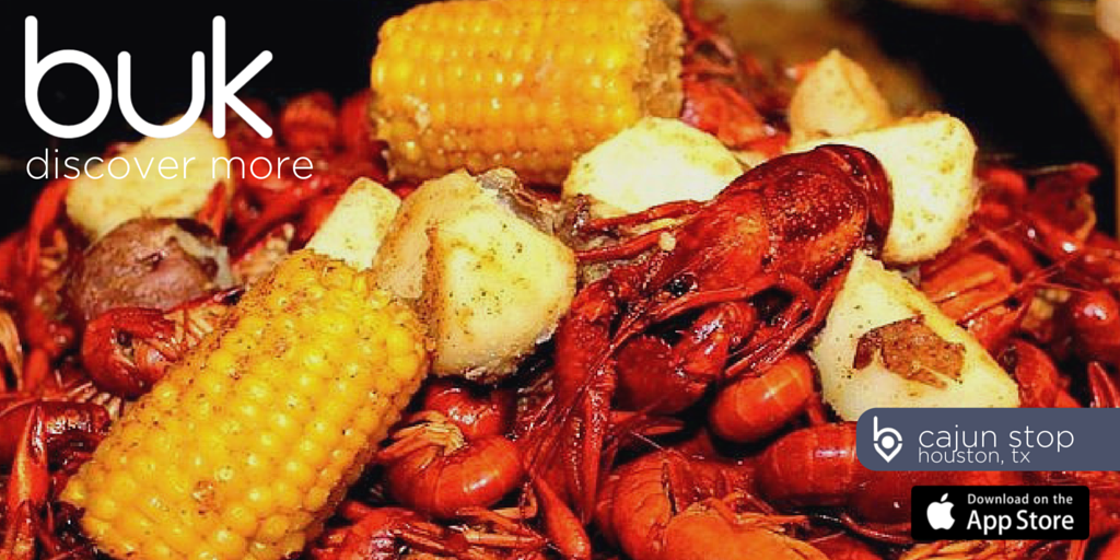 buk_app's tweet photo. Celebrate the beloved mudbug @theCajunStop  Get all the info, with @buk_app  https://t.co/LmlbE6hrcX #houston #texas https://t.co/l4uEgWqJ0L