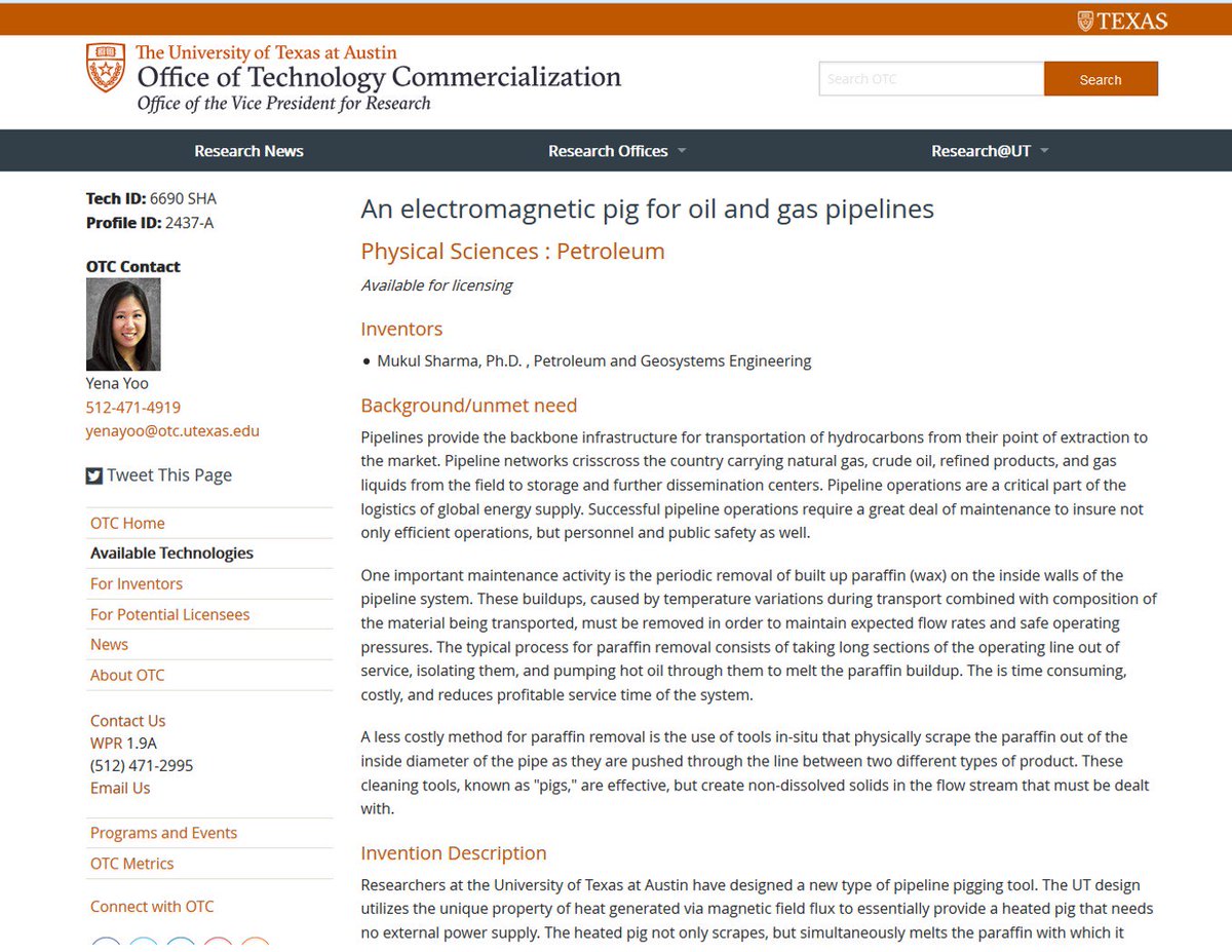 UTDiscoveries's tweet image. #RecentTechnology An Electromagnetic Pig For Oil And Gas Pipelines... bit.ly/25eRNZu