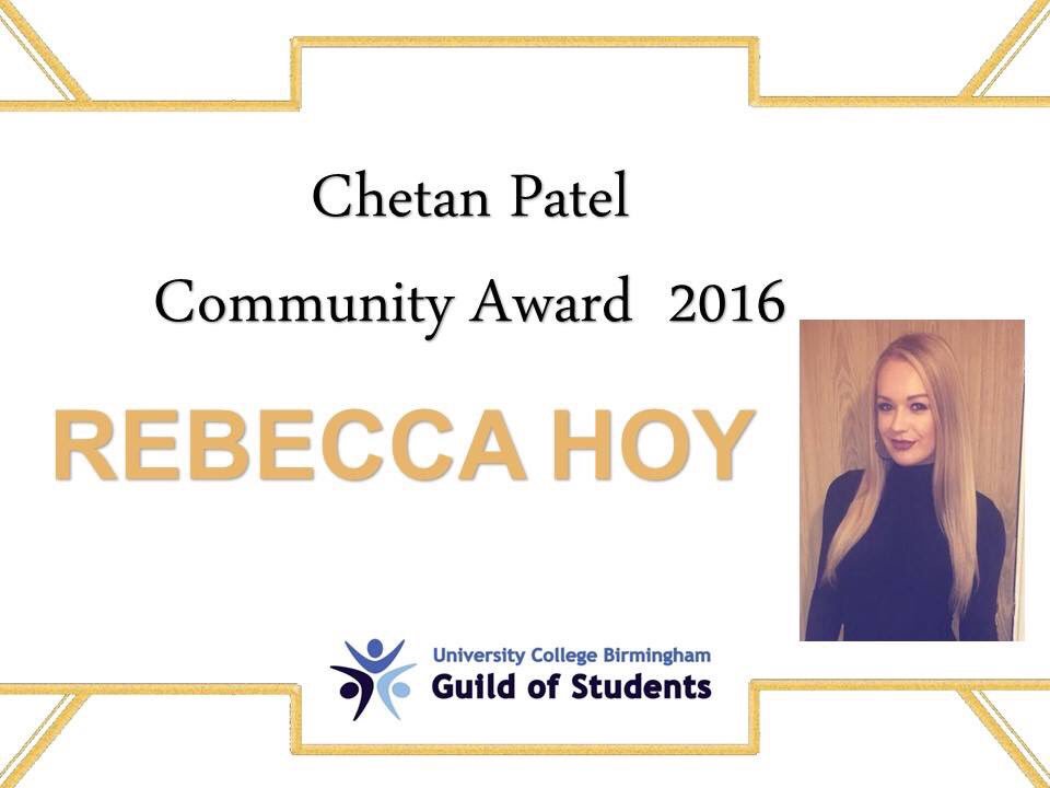 ucbguild's tweet image. Chetan Patel Award 2016 goes to Rebecca Hoy @Rebecca_Ann_Hoy CONGRATS! #TeamUCB