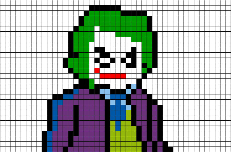 The Joker Pixel Art – BRIK