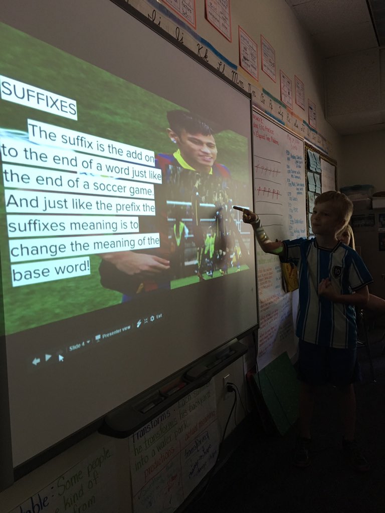 MeganOlynick's tweet image. Blown away by the students&apos; affix presentations!  #teachtheclass #googleslides #brassfield. #studentchoice