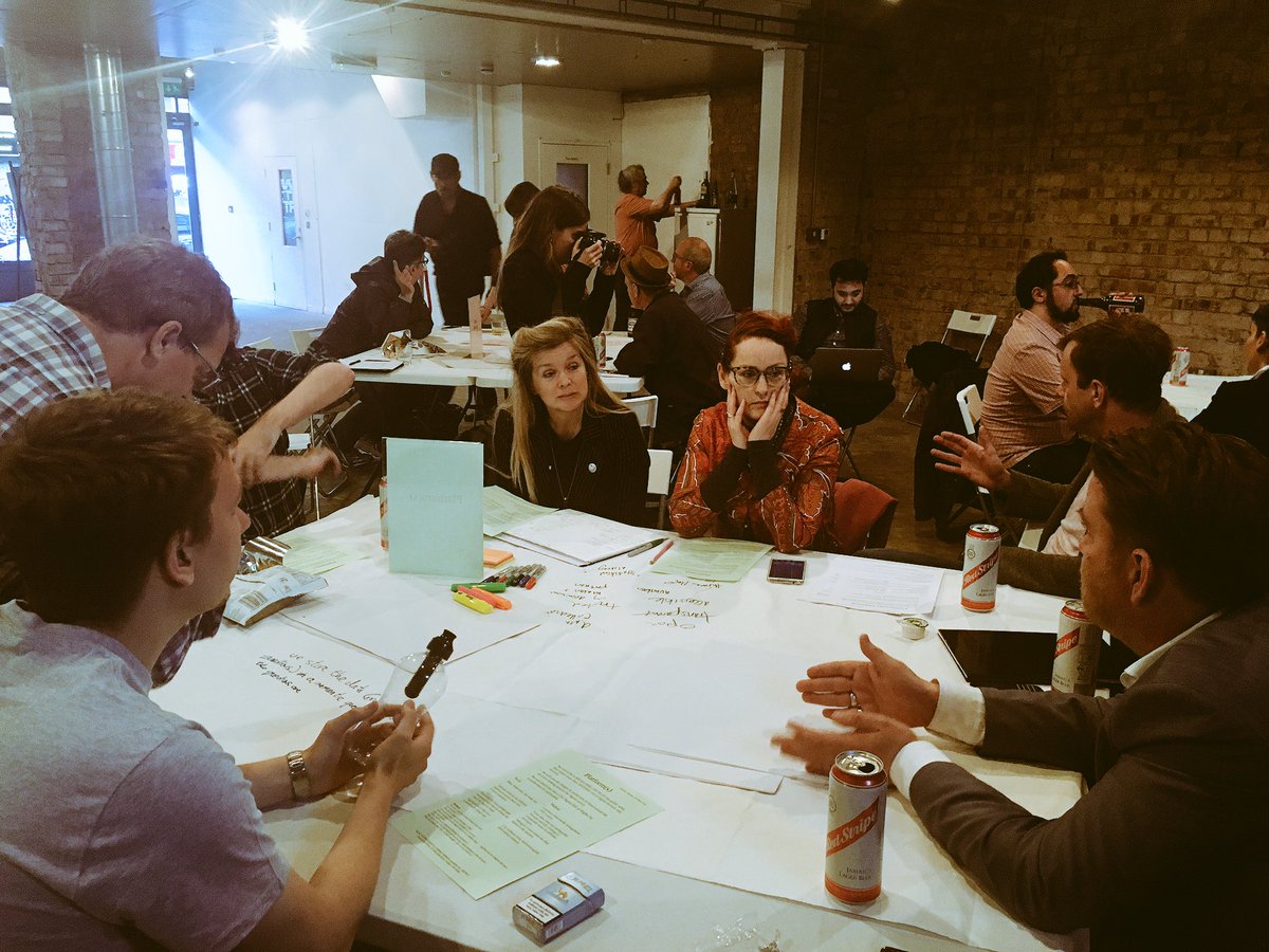 Cybrsalon's tweet photo. The collaboration and brainstorming begins #DIGITALLIBERTIES debate @DigiLiberties @nwspk with our own @EvaPascoe https://t.co/DX4sjq0Gdg