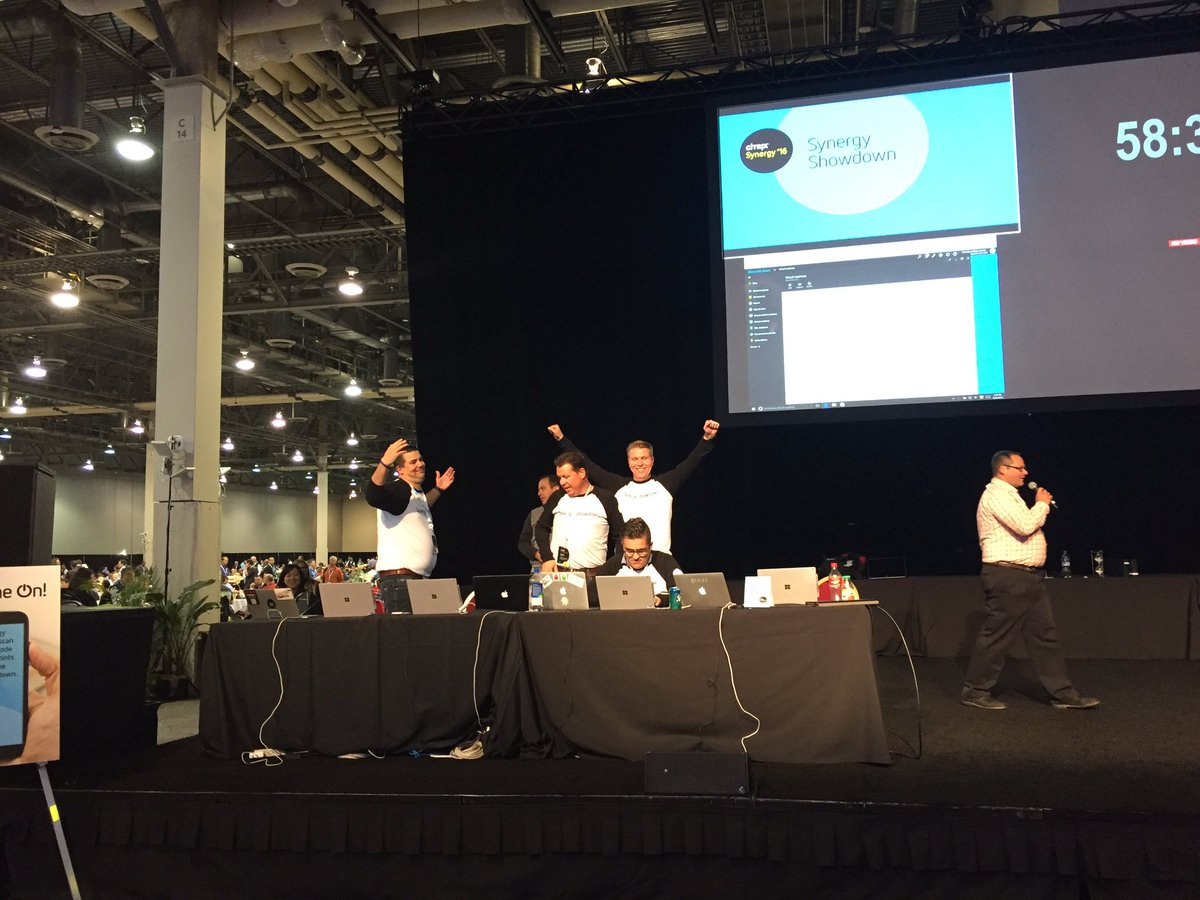 TheLizFuller's tweet photo. Announcing the winner of the first heat of the #CitrixSynergy Showdown... The Dutch Devils! #XAonAzure https://t.co/4LNzSy90UR