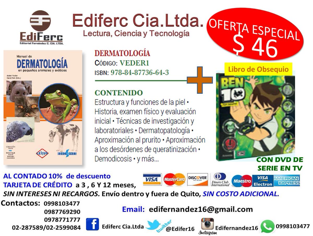 Ediferc16's tweet image. PROMOCIÓN a MÉDICOS VETERINARIOS y especialistas en cuidados de pequeños y grandes animales.SIGUENOS, envío gratuito