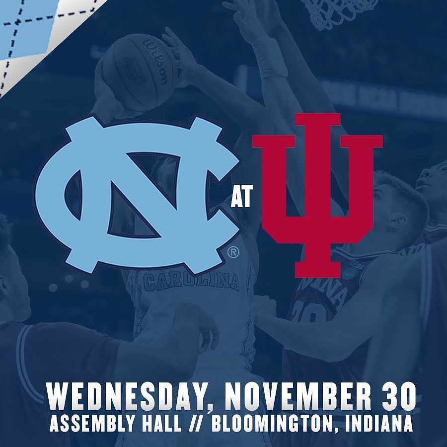 UNC_Basketball's tweet photo. Carolina will travel to Indiana next season for the ACC/Big Ten Challenge #uncbball https://t.co/MKuVFyR1Eb https://t.co/zOD9MzI595