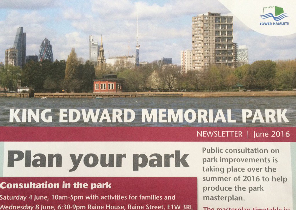EastEndEnquirer's tweet photo. #planyourpark ! KEMP consultations June 4 10am -5pm in park, June 8 Raine House Wapping 6.30-9pm @savekemp https://t.co/3pc7M4esWA