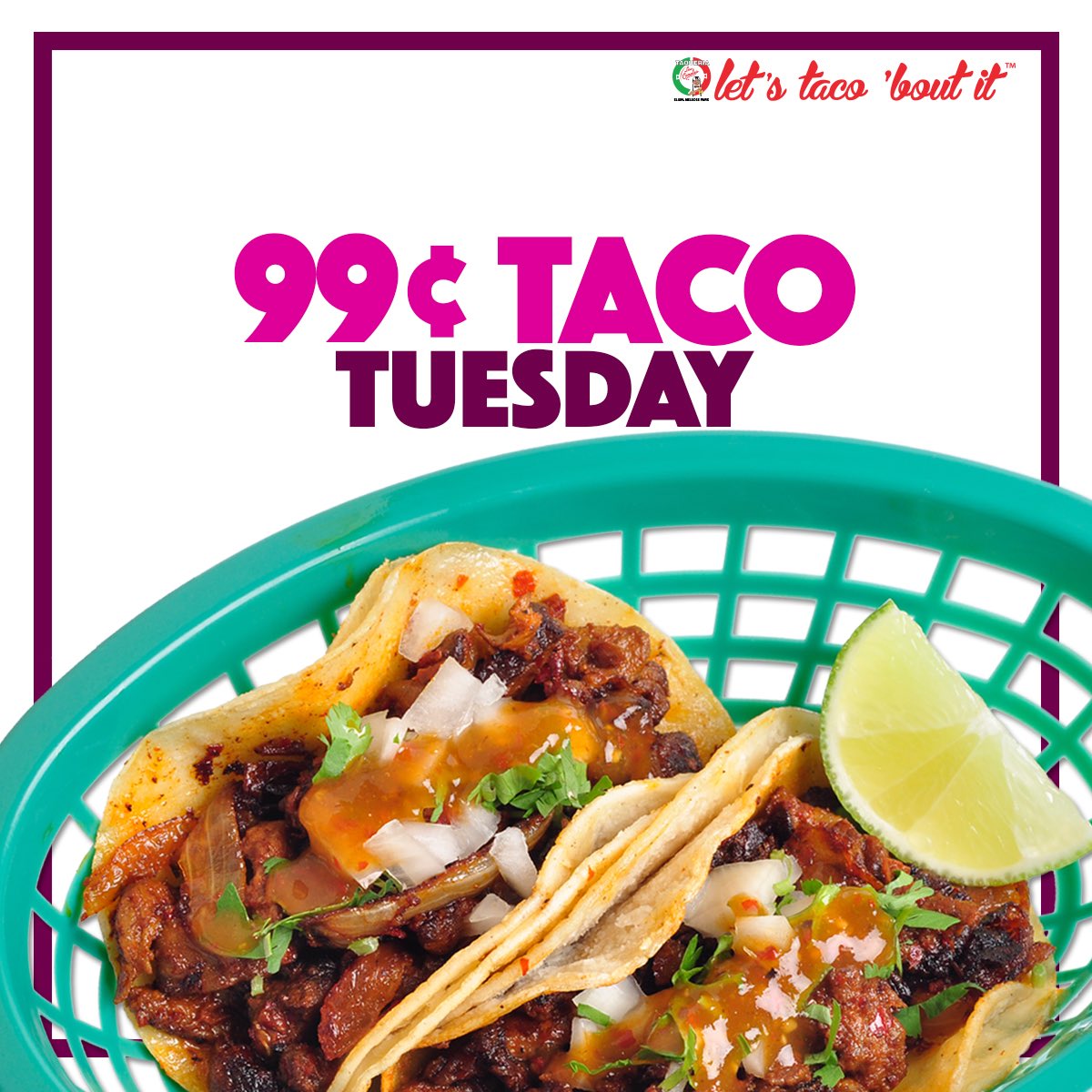 LosComales's tweet photo. 99¢ TACO TUESDAY, best deal around!! let’s taco ‘bout it™
#TacoTuesday #11MeatOptions #99CentTacos https://t.co/QCunRIJewe